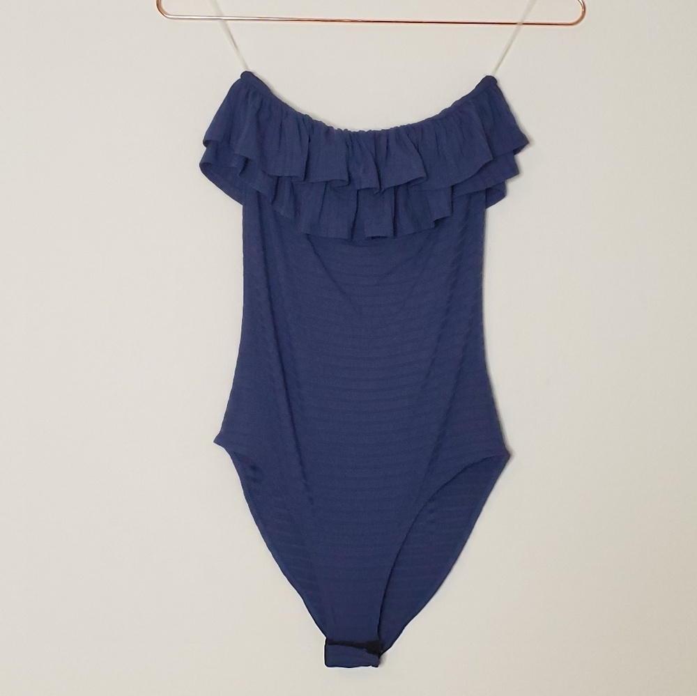 Indigo Ruffle Layer Bodysuit